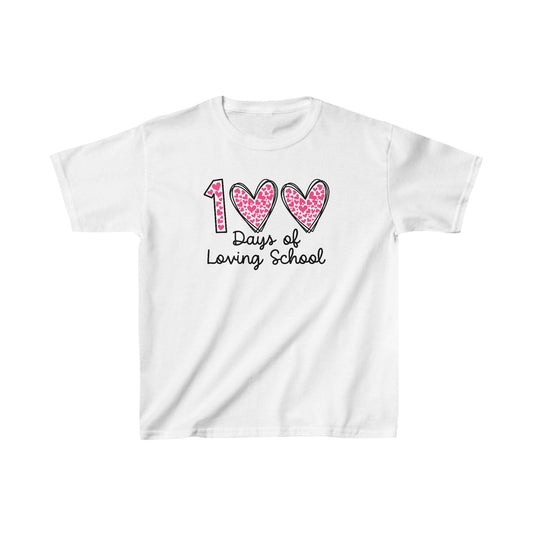 100 Days of Loving School Heart T-Shirt, School Spirit, Youth shirt