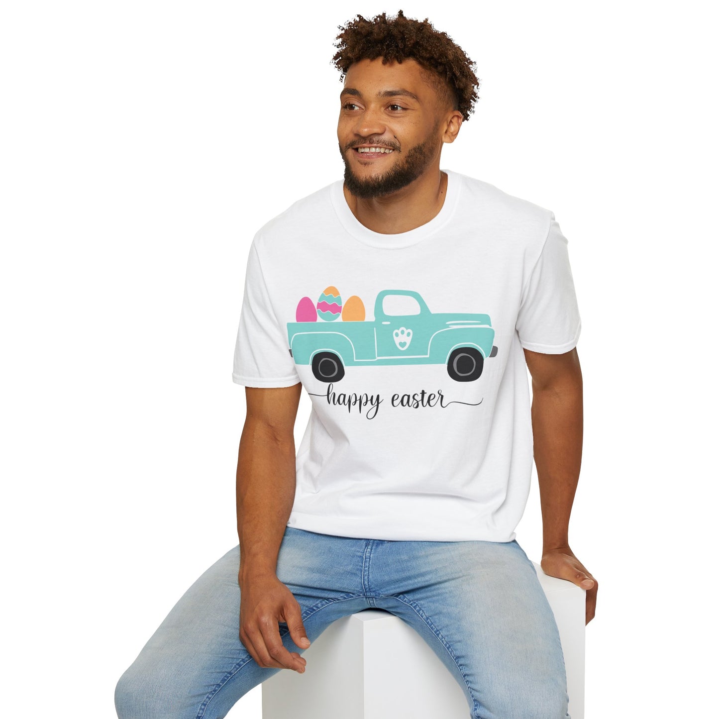 Easter Delivery Truck T-Shirt, Easter Shirt, Easter Eggs, Spring Holiday Tee, Colorful Easter Vibes, Festive Spring Graphic Tee