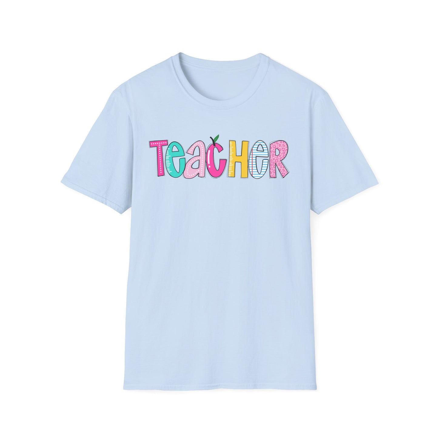 Colorful Teacher T-Shirt, Gift for Teachers, Cute Appreciation Shirt, Back to School Tee, Classroom Outfit, Teacher Gifts