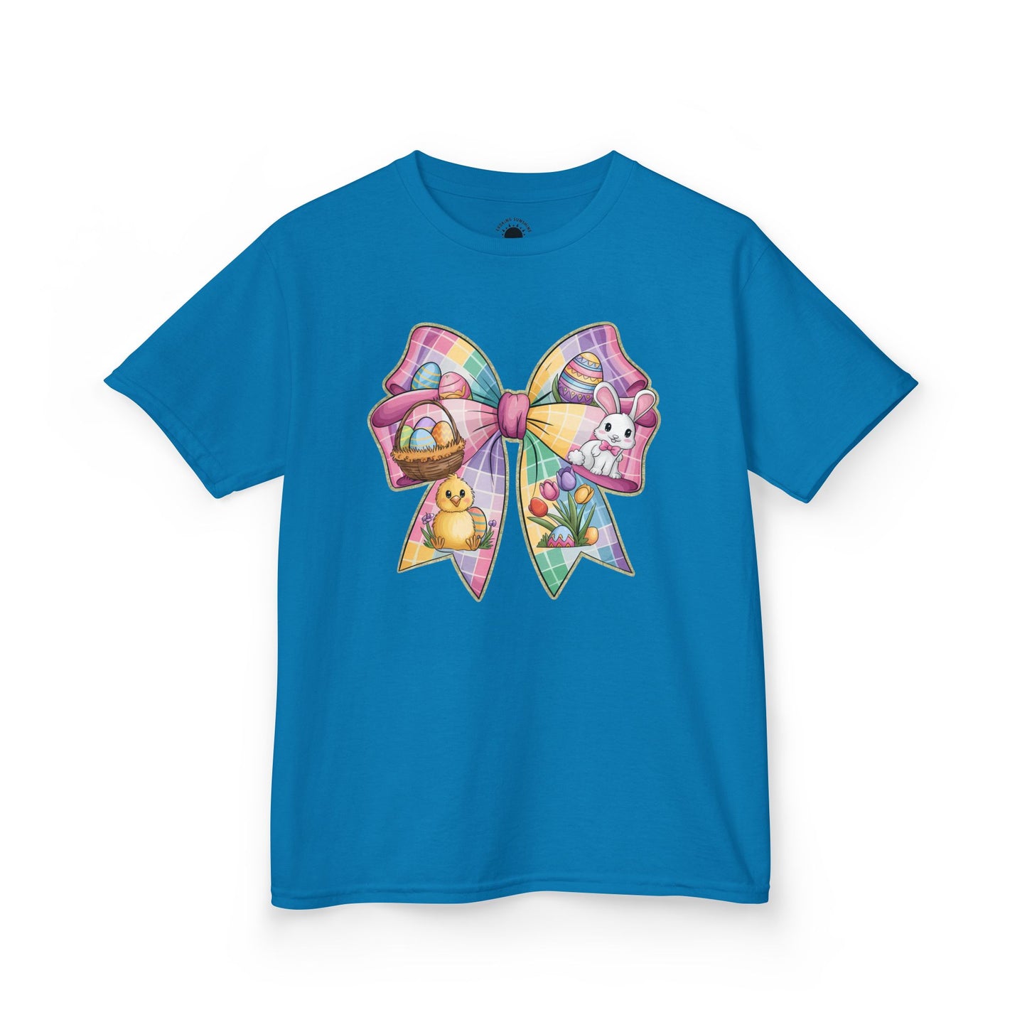 Easter Bunny Kids Tee - Cute Colorful Bow Design