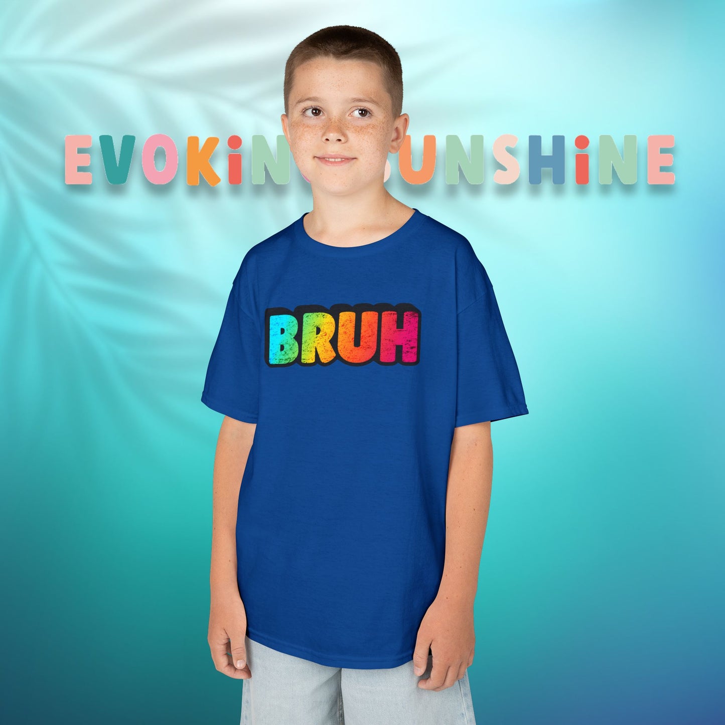 Colorful Kids' Bruh Tee - Fun T-Shirt for Playtime, Gifts, and Birthdays, Cool Kids Apparel, Active Wear, Everyday Comfort