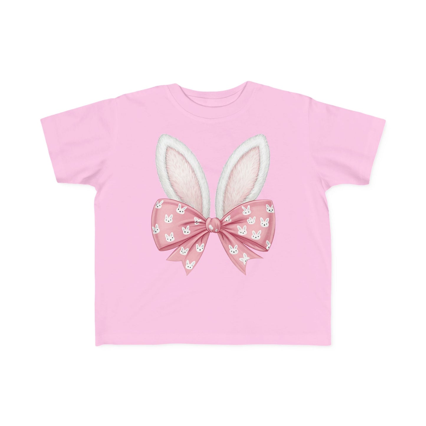 Easter Bunny Tee for Toddlers - Cute Rabbit Ears & Bow Design