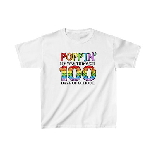 Poppin' My Way Through 100 Days of School T-Shirt, School Spirt, Youth shirt