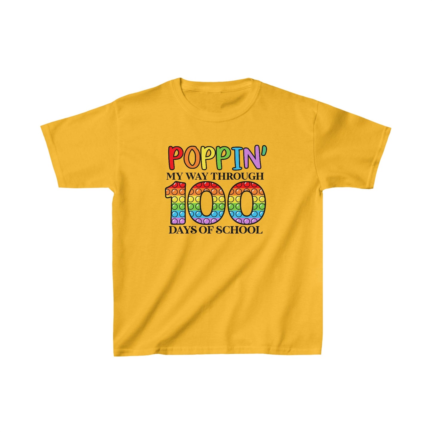 Poppin' My Way Through 100 Days of School T-Shirt, School Spirt, Youth shirt