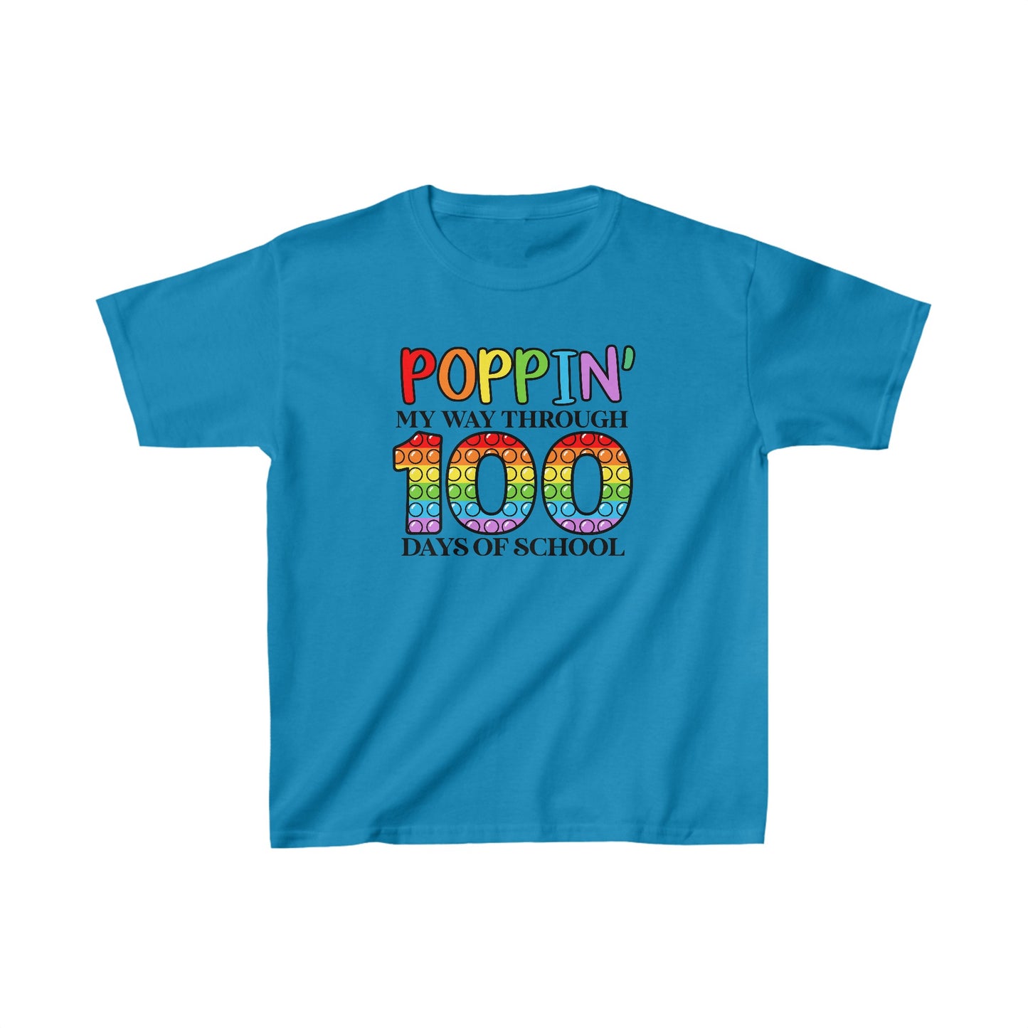 Poppin' My Way Through 100 Days of School T-Shirt, School Spirt, Youth shirt