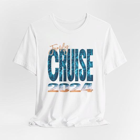 Family Cruise 2024 Ocean Print - Matching Family Vacation Shirts