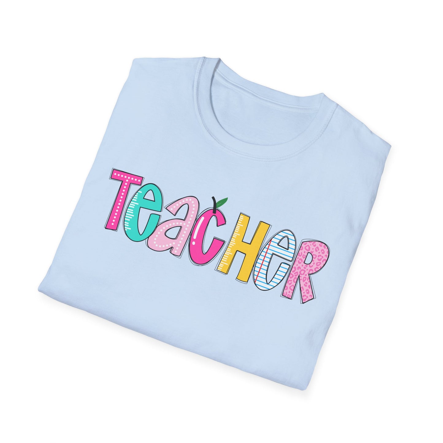 Colorful Teacher T-Shirt, Gift for Teachers, Cute Appreciation Shirt, Back to School Tee, Classroom Outfit, Teacher Gifts
