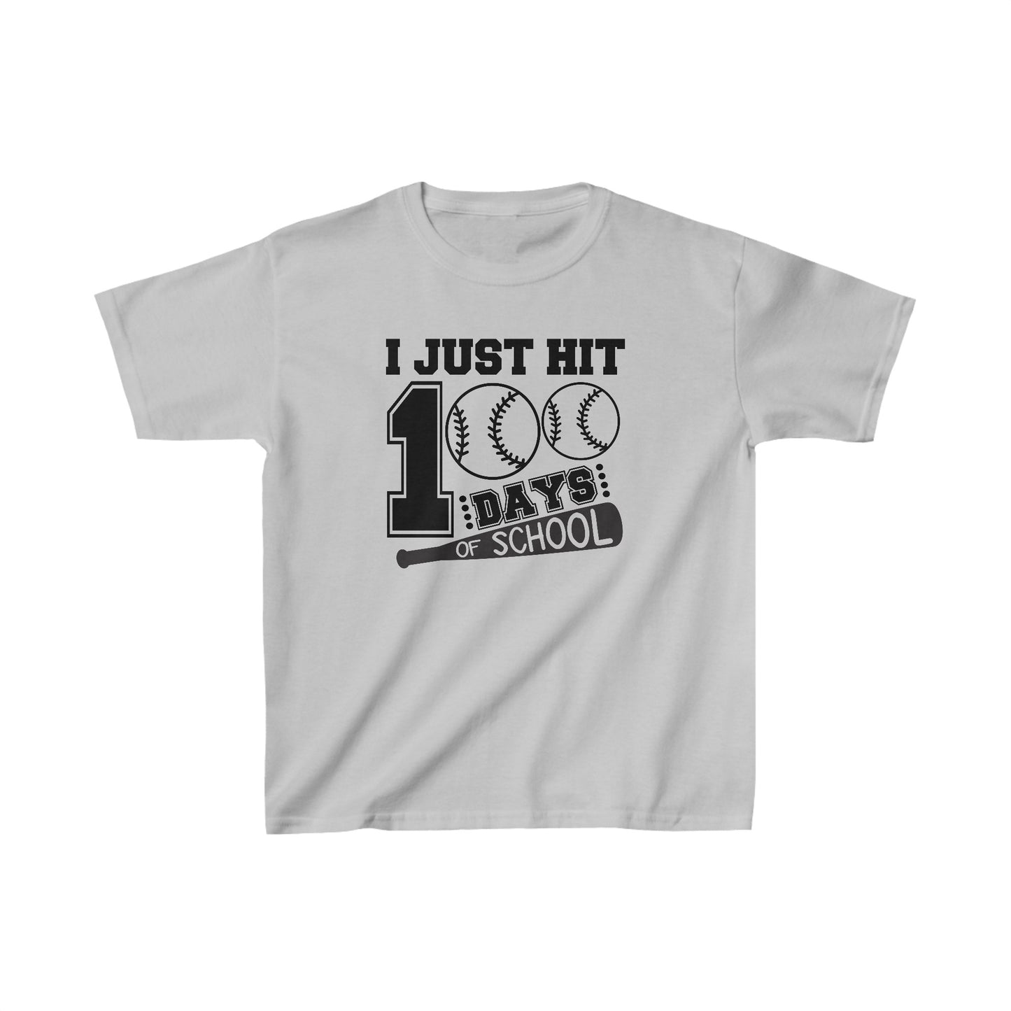100 Day of School Baseball T-Shirt, School Spirt, Youth shirt, Baseball and bat