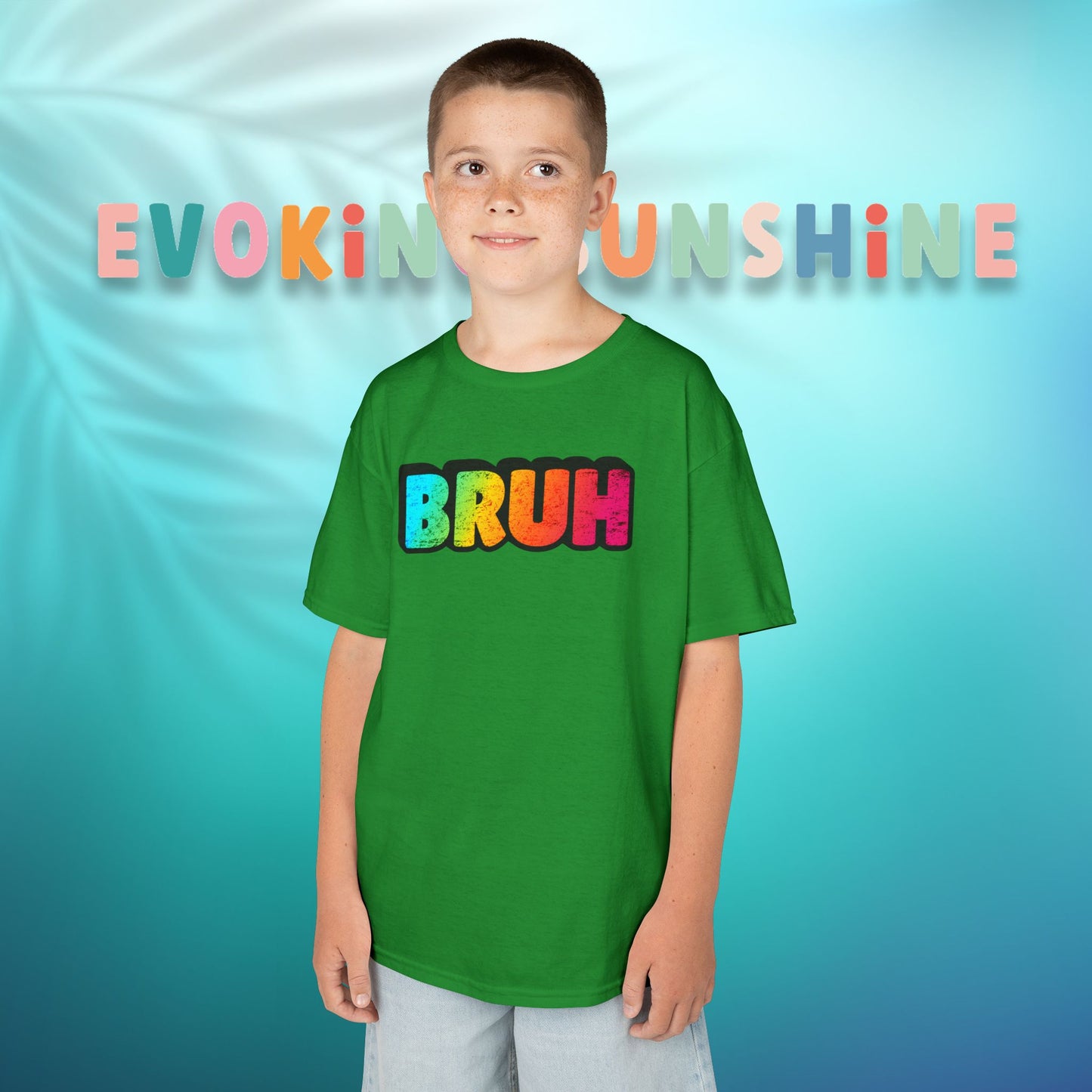 Colorful Kids' Bruh Tee - Fun T-Shirt for Playtime, Gifts, and Birthdays, Cool Kids Apparel, Active Wear, Everyday Comfort