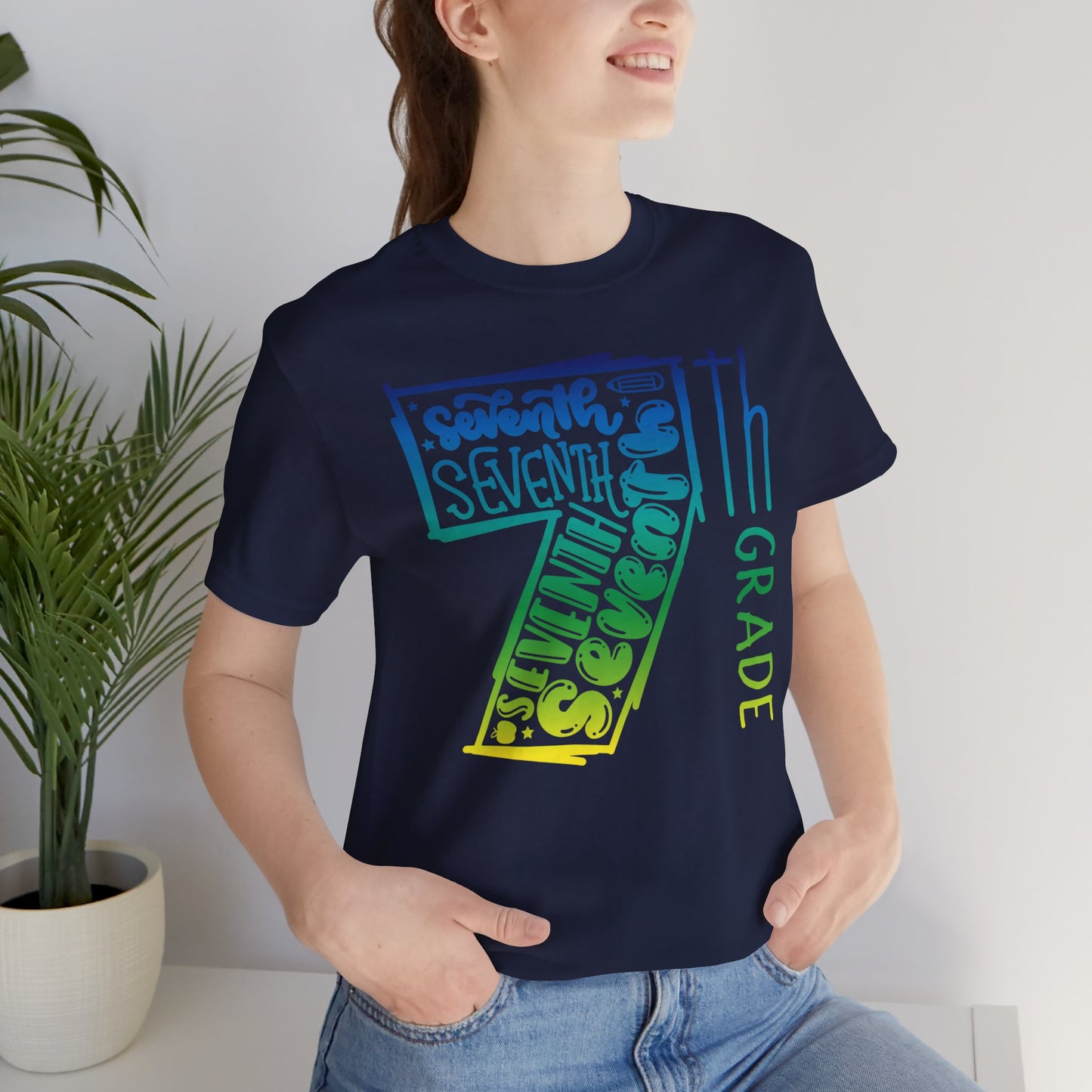 7th Grade Celebration Short Sleeve Tee, Middle School, School Year, Seventh grade