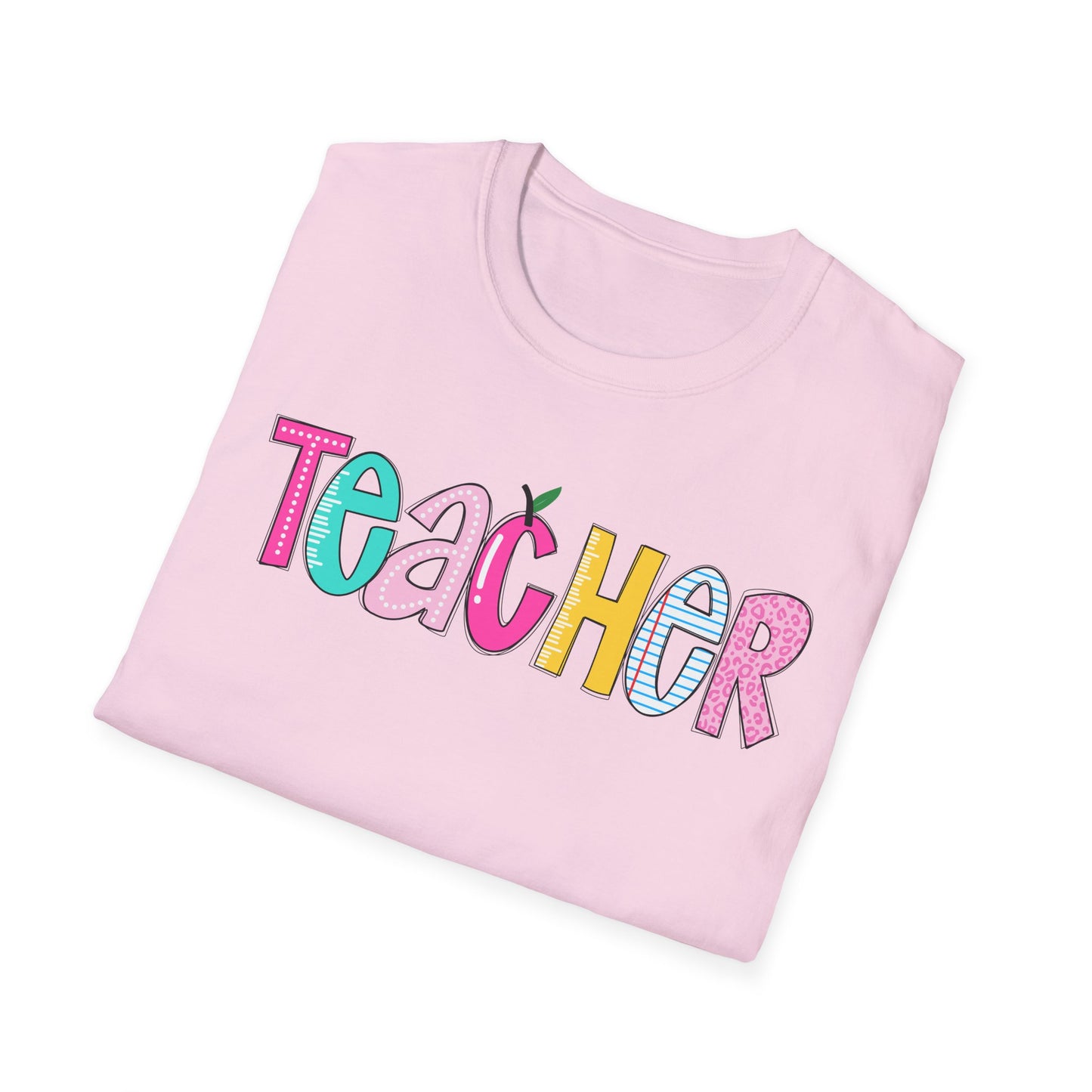 Colorful Teacher T-Shirt, Gift for Teachers, Cute Appreciation Shirt, Back to School Tee, Classroom Outfit, Teacher Gifts