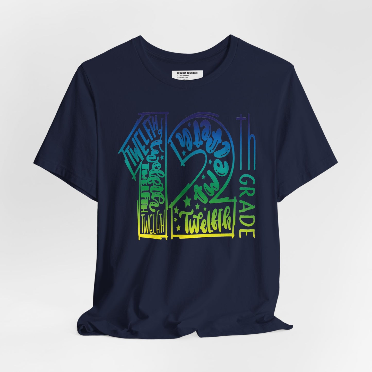 12th Grade Celebration Short Sleeve Tee, High School, School Year, 12 grade, Senior Year, Senior Class