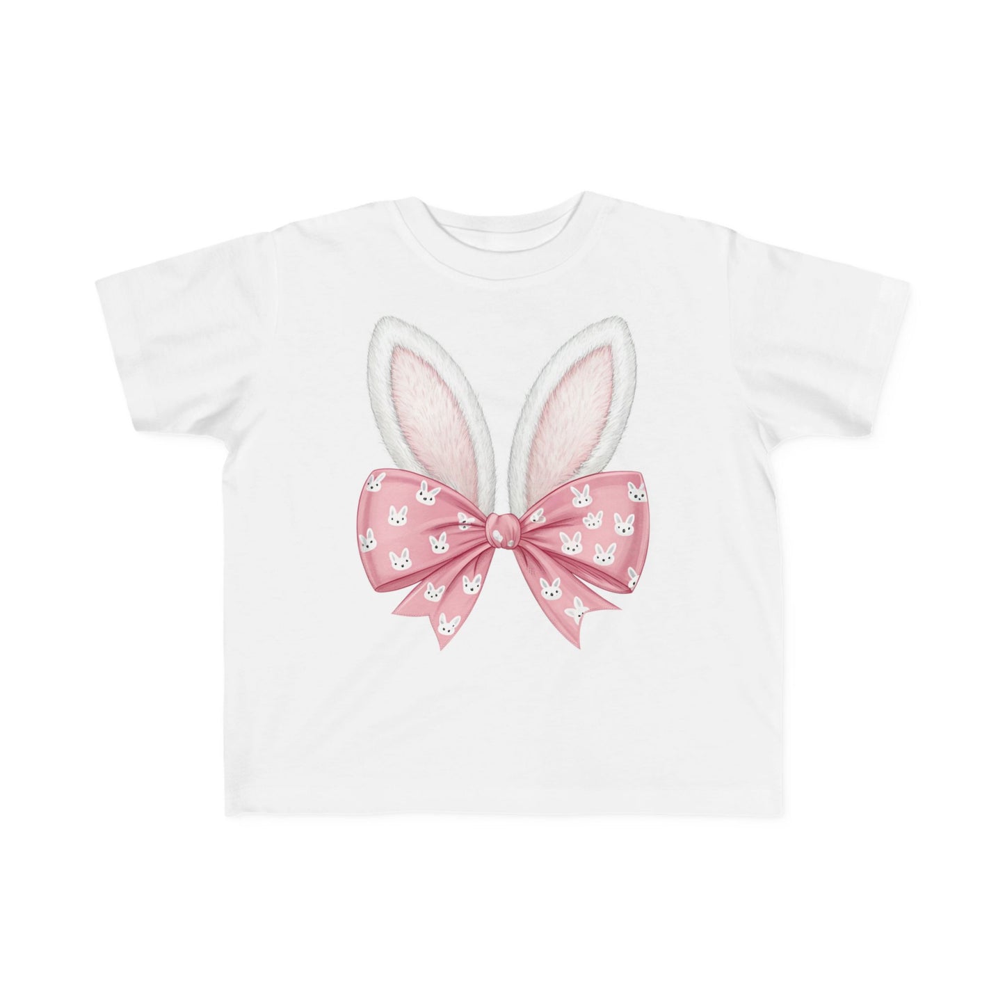 Easter Bunny Tee for Toddlers - Cute Rabbit Ears & Bow Design