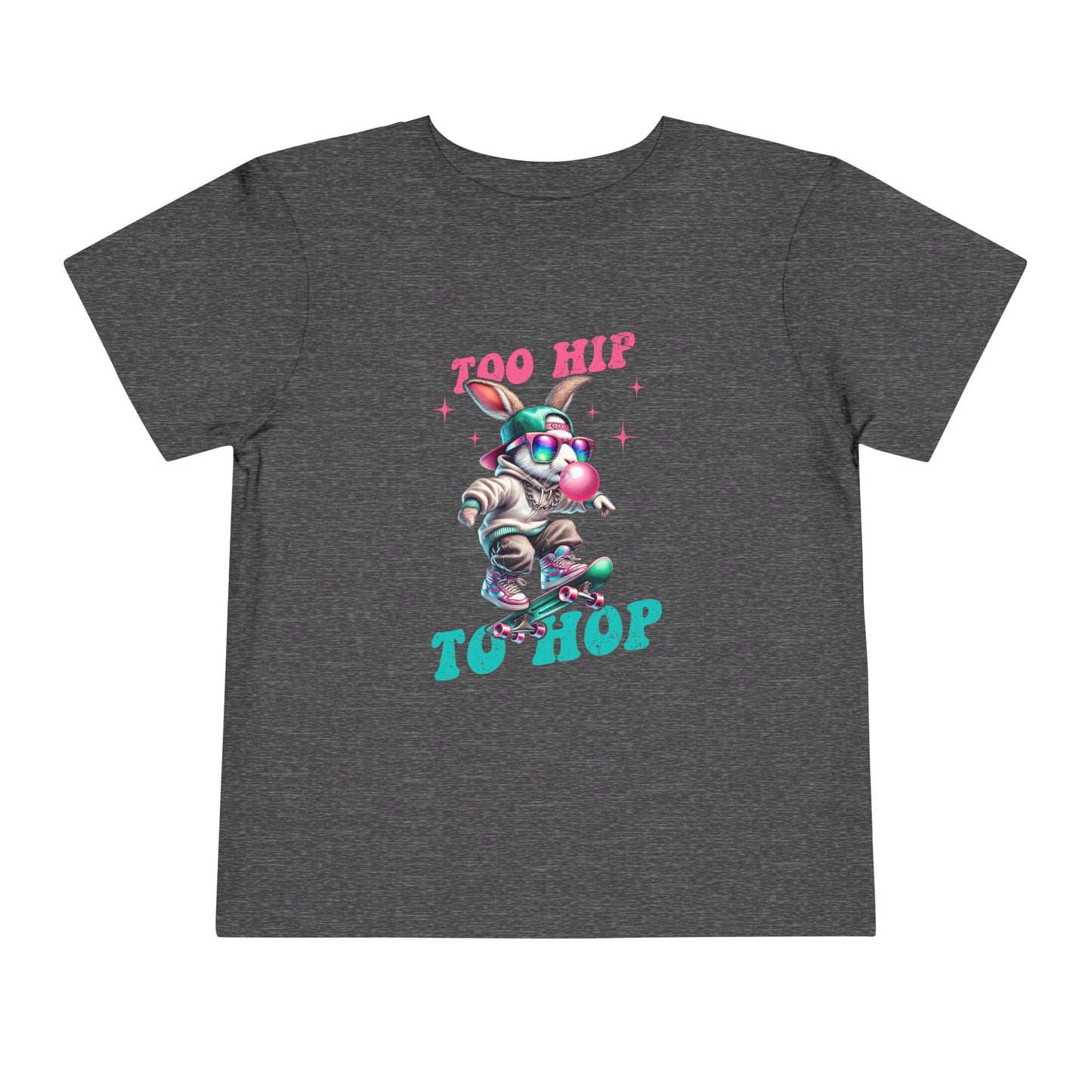 Cool Toddler Skateboard Tee - "Too Hip To Hop"