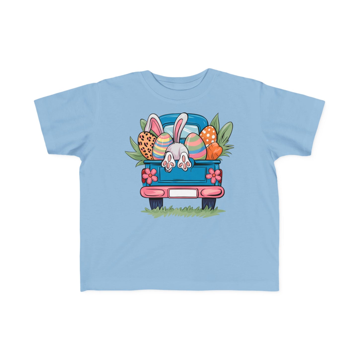 Personalized Easter Bunny Vintage Truck Toddler Tee - Cute Spring Design for Kids