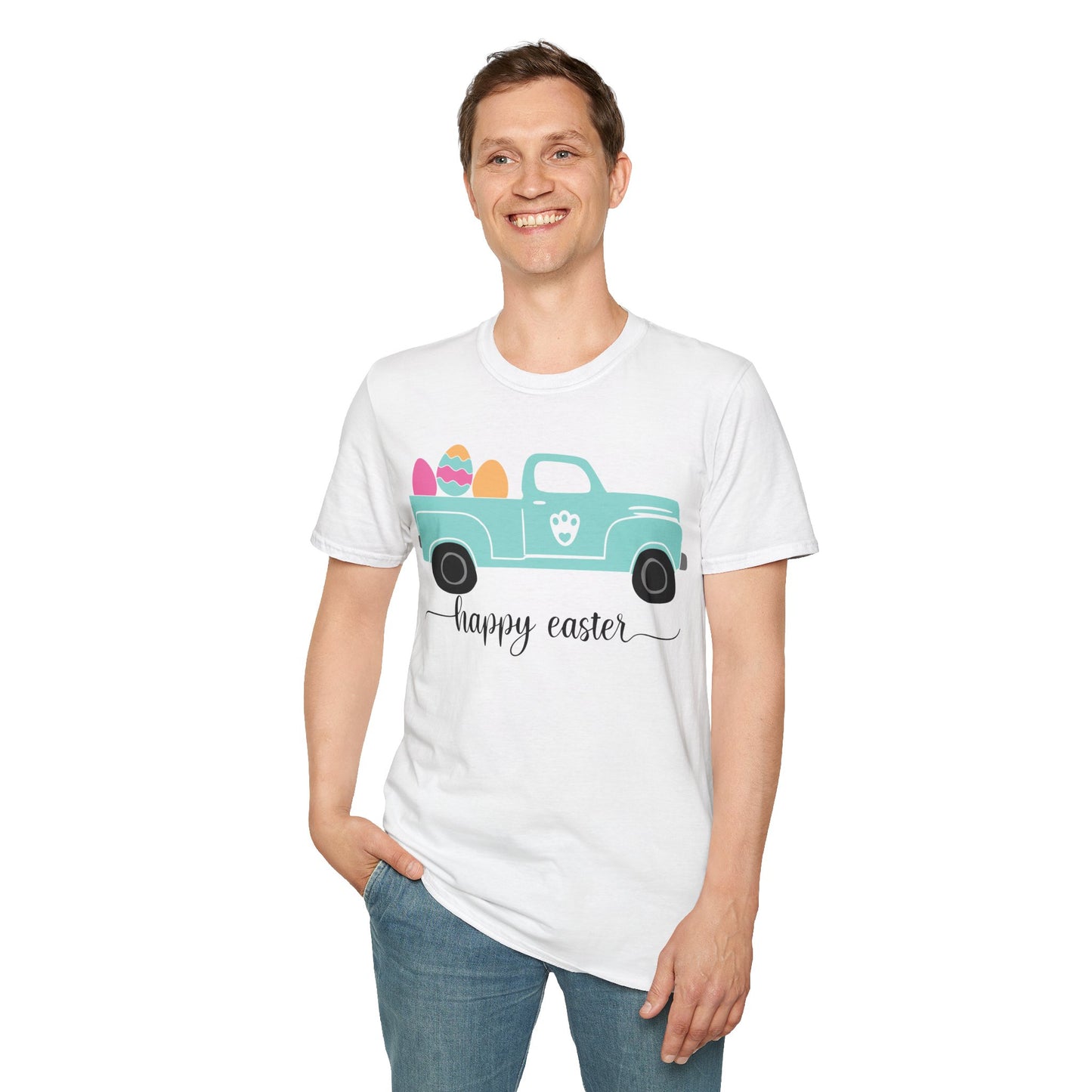 Easter Delivery Truck T-Shirt, Easter Shirt, Easter Eggs, Spring Holiday Tee, Colorful Easter Vibes, Festive Spring Graphic Tee