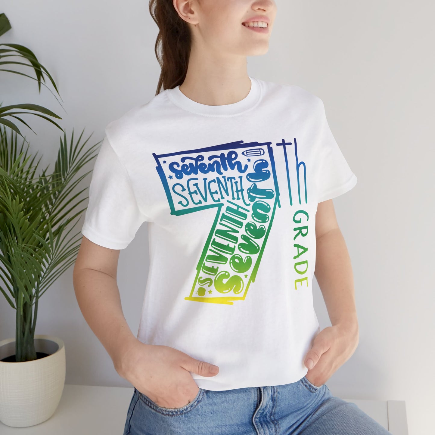 7th Grade Celebration Short Sleeve Tee, Middle School, School Year, Seventh grade