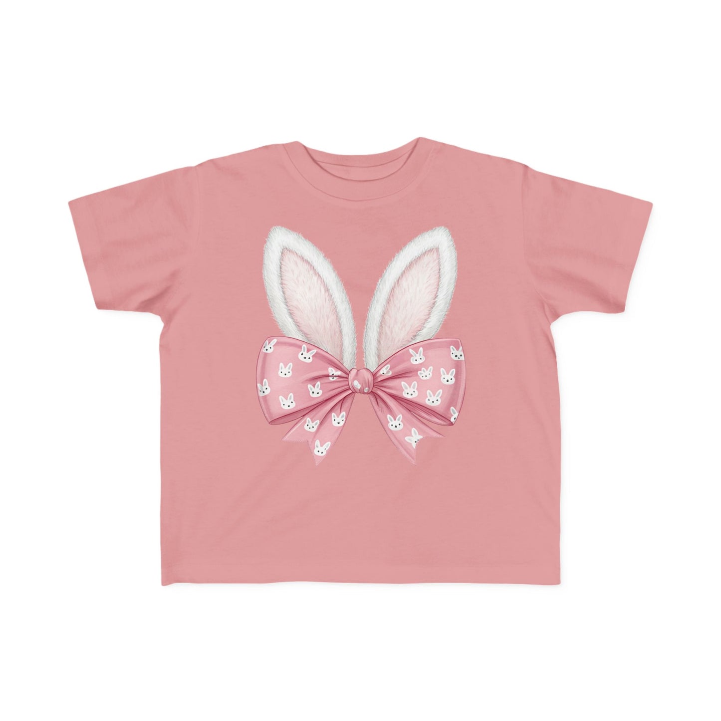 Easter Bunny Tee for Toddlers - Cute Rabbit Ears & Bow Design