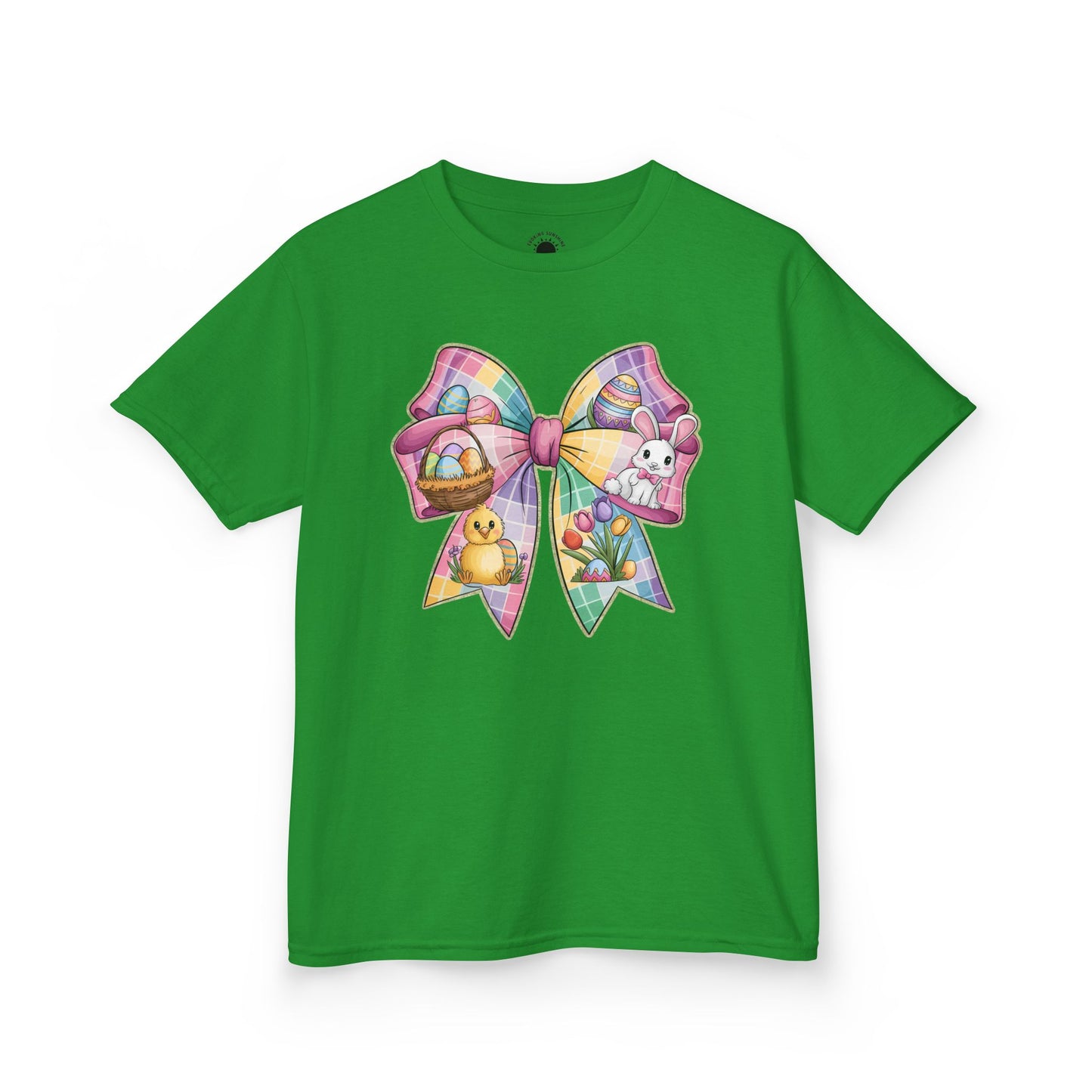 Easter Bunny Kids Tee - Cute Colorful Bow Design