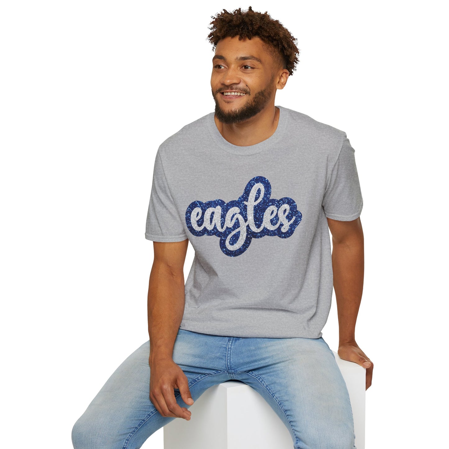 Eagles Faux Glitter Spirit T-Shirt - School - Sports - Celebration - Fan Shirt