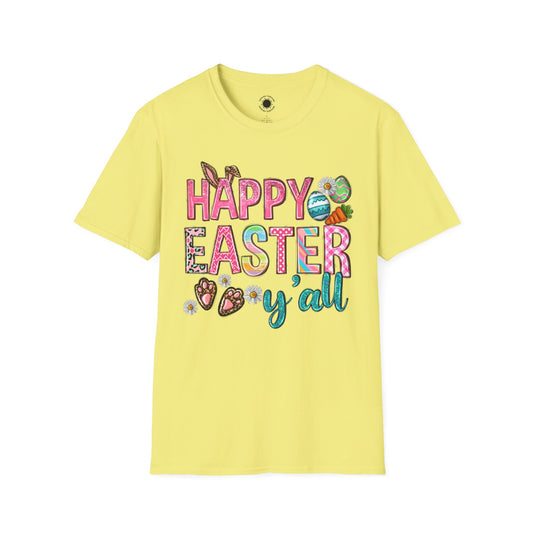 Happy Easter Y'all Unisex Softstyle T-Shirt