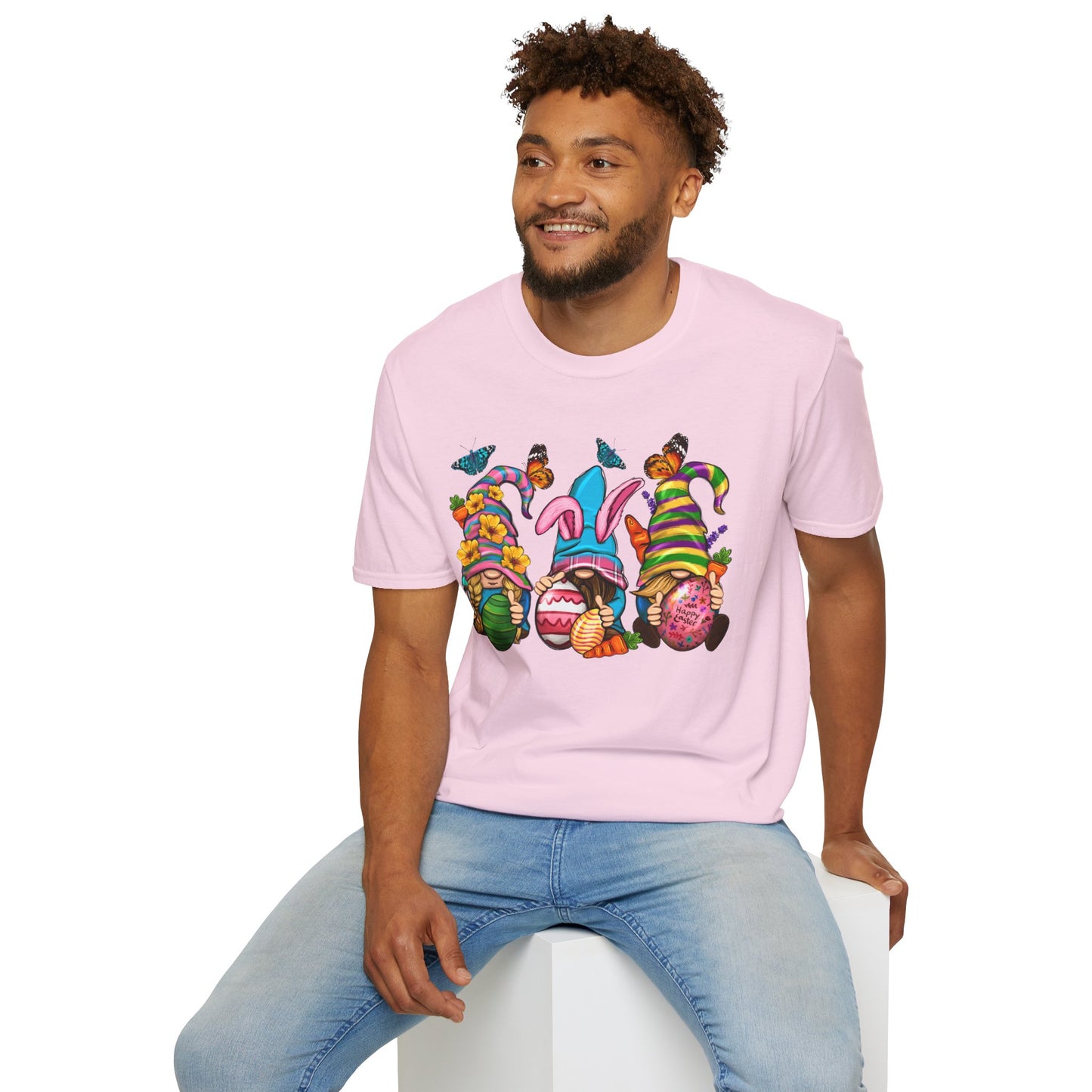 Easter Gnome T-Shirt - Fun & Colorful Unisex Softstyle Tee