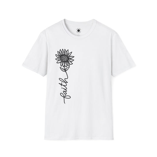 Faith-Inspired Unisex Softstyle T-Shirt - Floral Design for Everyday Wear