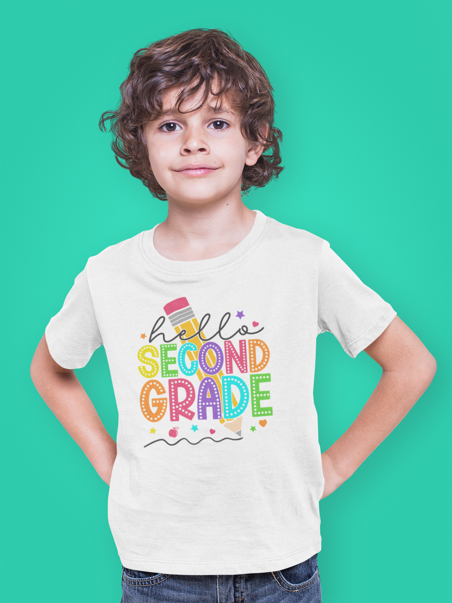 Hello Second Grade Back to School Shirt, 2nd Grade, Elementary School