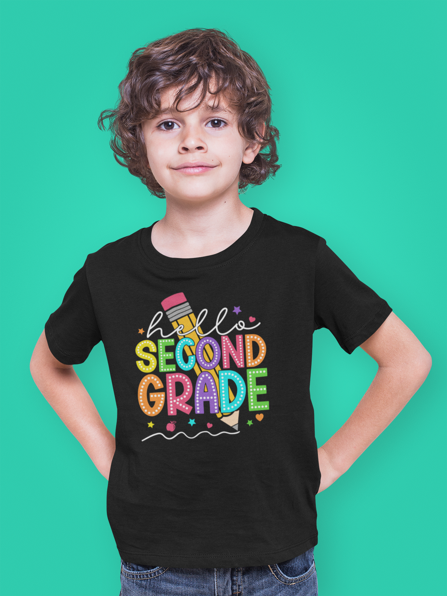 Hello Second Grade Back to School Shirt, 2nd Grade, Elementary School