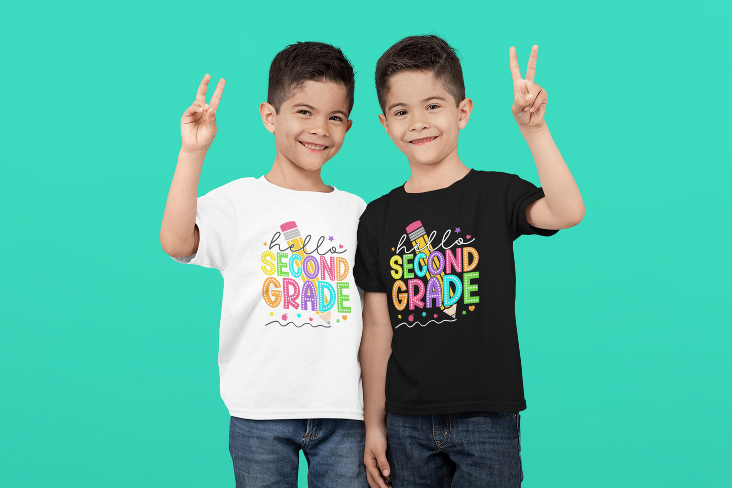 Hello Second Grade Back to School Shirt, 2nd Grade, Elementary School