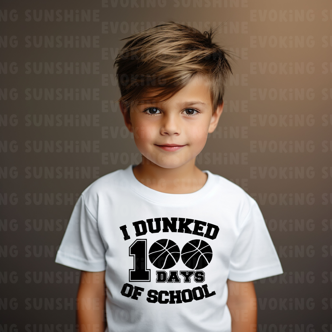 100 Day of School Basketball T-Shirt, School Spirt, Youth shirt