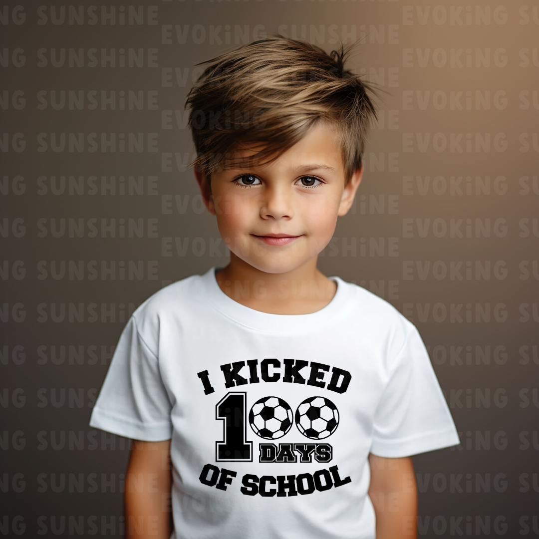 100 Day of School Soccer T-Shirt, School Spirt, Youth shirt