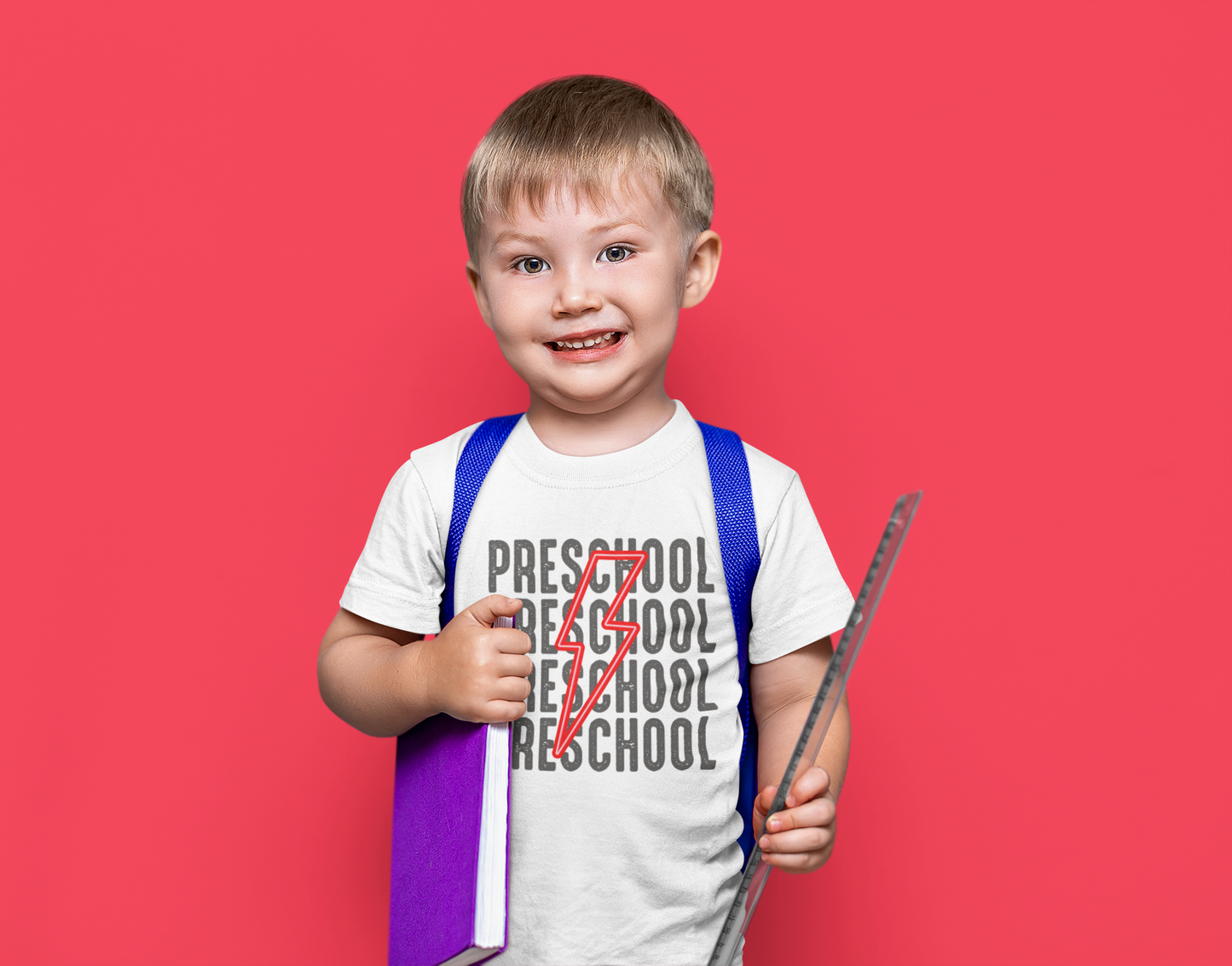 Preschool Back-to-School Lightning Bolt Shirt, Back-to-School, First Day of School, Preschool, MDO, Mothers Day Out, Toddler T-Shirt