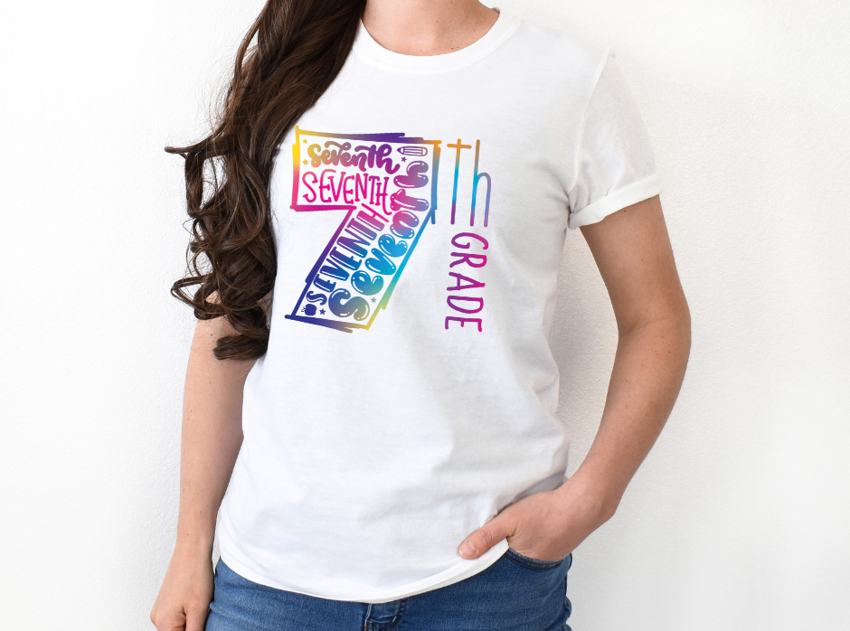 7th Grade Celebration Short Sleeve, Middle School, School Year, Seventh grade