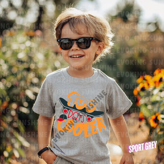 100 Days Cooler - Celebration School Shirt - Skateboard - Kids Heavy Cotton™ Tee