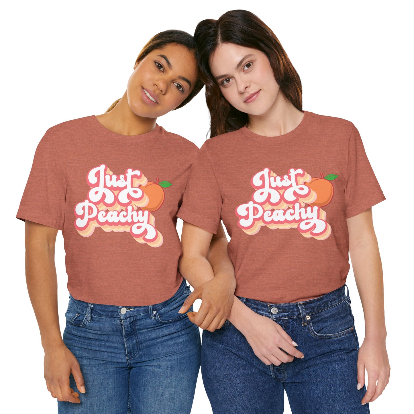 Just Peachy Unisex Bella Canvas Graphic Tee; Express Delivery available