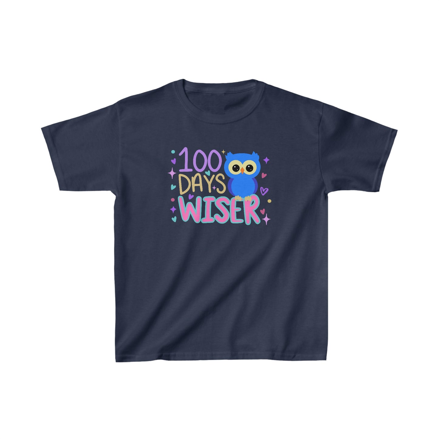 100 Days of Wiser Owl T-Shirt, Youth, School Spirit
