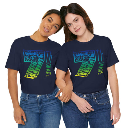 7th Grade Celebration Short Sleeve Tee, Middle School, School Year, Seventh grade