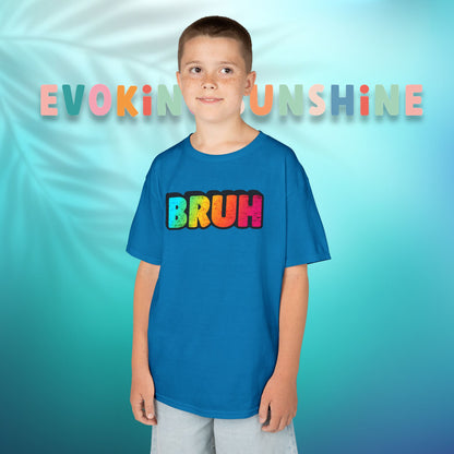 Colorful Kids' Bruh Tee - Fun T-Shirt for Playtime, Gifts, and Birthdays, Cool Kids Apparel, Active Wear, Everyday Comfort