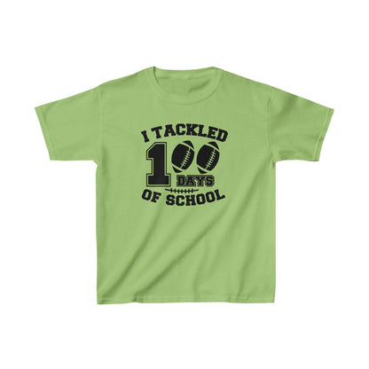 I Tackled 100 Days of School, 100 Day of School Football T-Shirt, School Spirt, Youth shirt