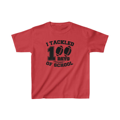 I Tackled 100 Days of School, 100 Day of School Football T-Shirt, School Spirt, Youth shirt