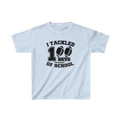 I Tackled 100 Days of School, 100 Day of School Football T-Shirt, School Spirt, Youth shirt