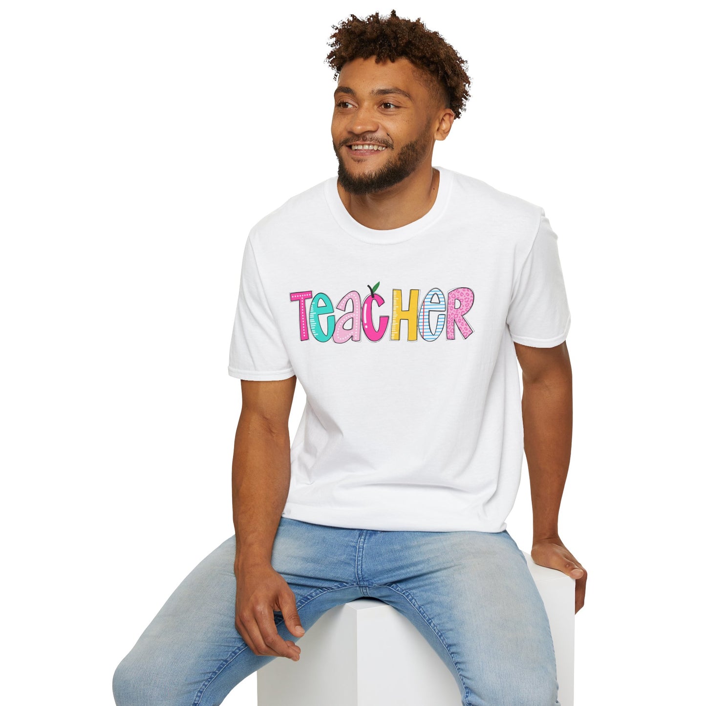 Colorful Teacher T-Shirt, Gift for Teachers, Cute Appreciation Shirt, Back to School Tee, Classroom Outfit, Teacher Gifts