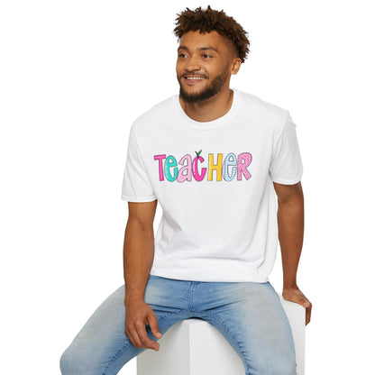 Colorful Teacher T-Shirt, Gift for Teachers, Cute Appreciation Shirt, Back to School Tee, Classroom Outfit, Teacher Gifts