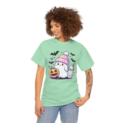 Pretty in Pastel - Cute Ghost - Halloween Shirt - Adult Unisex Tee -