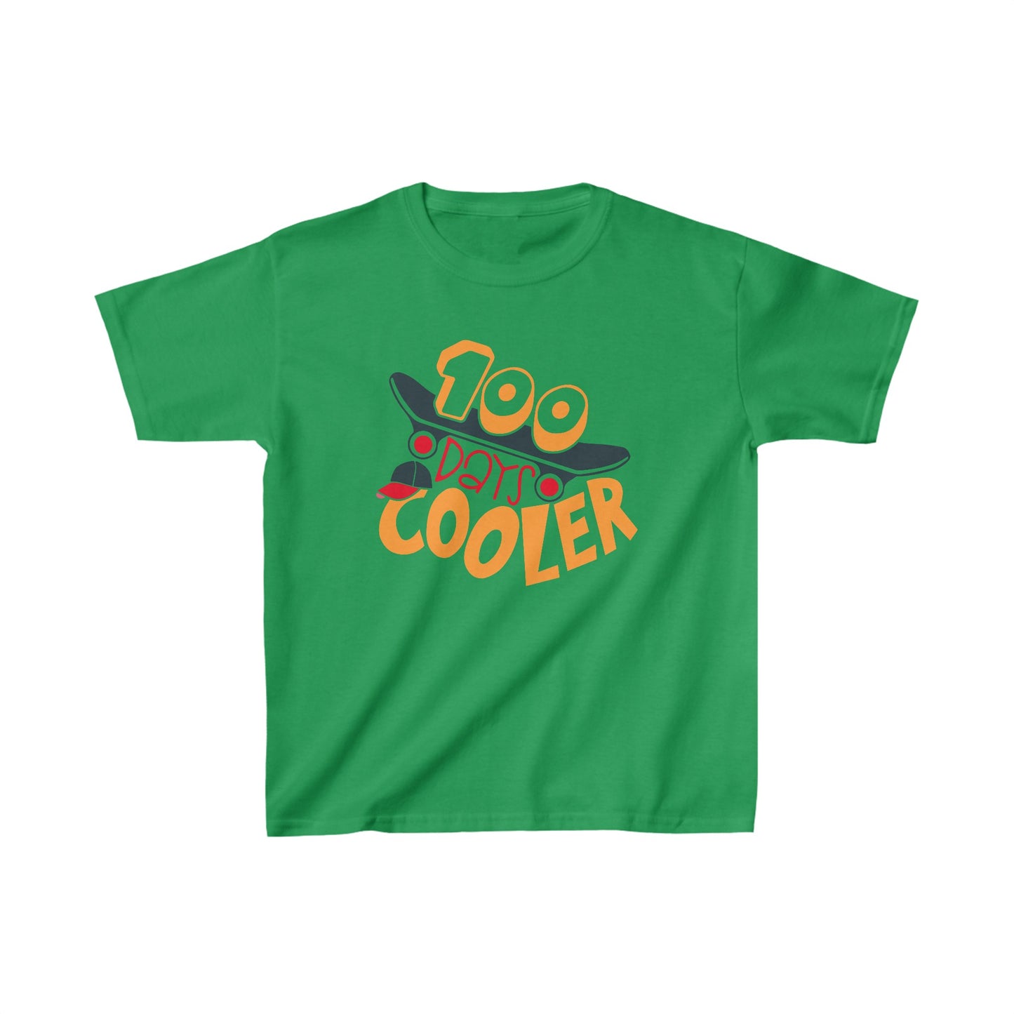 100 Days Cooler - Celebration School Shirt - Skateboard - Kids Heavy Cotton™ Tee