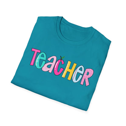 Colorful Teacher T-Shirt, Gift for Teachers, Cute Appreciation Shirt, Back to School Tee, Classroom Outfit, Teacher Gifts