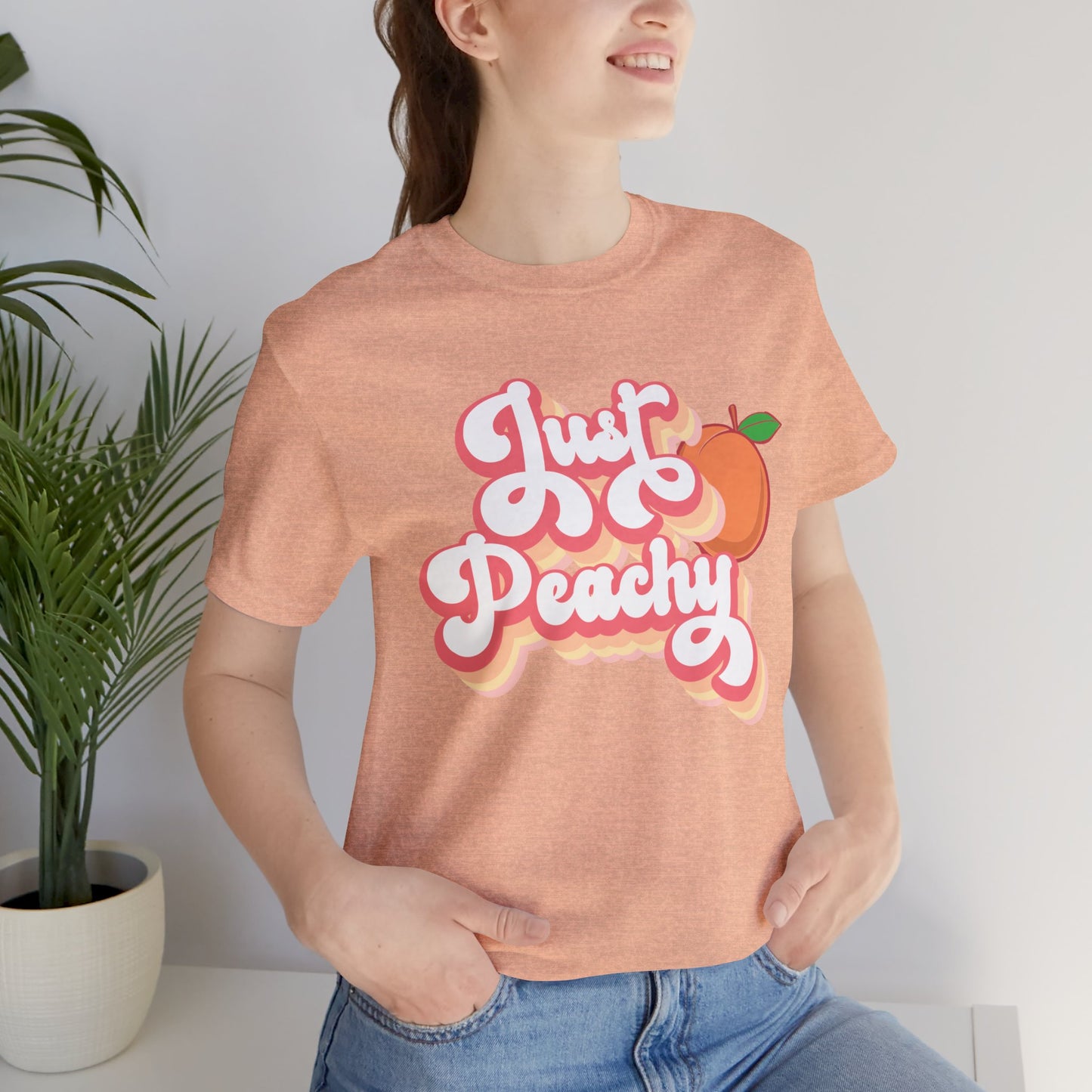 Just Peachy Unisex Bella Canvas Graphic Tee; Express Delivery available