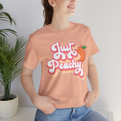 Just Peachy Unisex Bella Canvas Graphic Tee; Express Delivery available