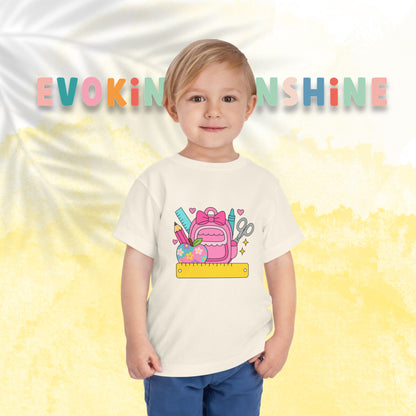 Custom Girls Back-to-School Toddler Tee, Preschool, Kindergarten, MDO, School Shirt, Backpack, Bookbag, Personalize
